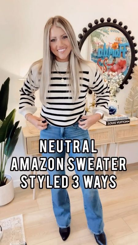Adore this neutral Amazon sweater! It’s a relaxed fit. I’m wearing my true size small. It’s VERY soft and thick — super impressed with the quality! // amazon jeans size 2 - true to size // Walmart cargo joggers - size S, TTS also // black amazon pants (this is part of a set!) - true to size small and soooo stretchy and comfy. Trust me when I say you need these if you’re a teacher! Feels like you’re in loungewear they’re so dang good. //


Work outfit
Work fit
Workwear outfits 
Work fashion
Work style 
Work fashion 
Teacher outfit
Teacher outfits 
Teacher style 
Teacher OOTD 
Teacher fashion 
Business casual environment 
Business casual workwear
Flare jeans
Amazon finds
Amazon sweater
Fall sweater
Fall sweaters
Neutrals
Layers
Striped sweater
How to style
Outfit ideas


#LTKworkwear #LTKstyletip #LTKunder50