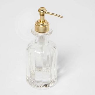 Fluted Glass Solid Soap Pump Clear - Threshold™ | Target