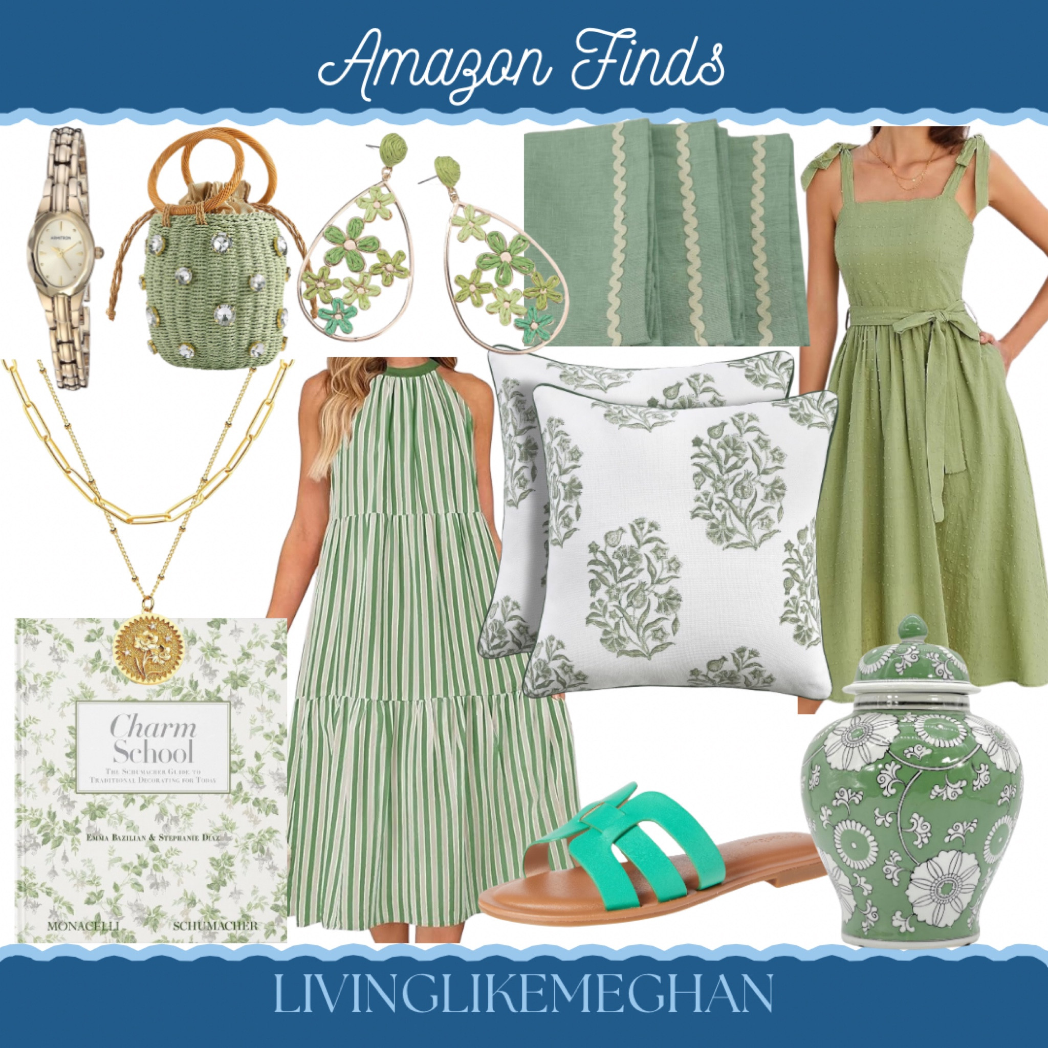 Amazon Finds - green 





Amazon finds, green and white, green and gold, home decor, throw pillow, summer dress, wedding guest dress, rick rack, ginger jar

#LTKHome #LTKItBag #LTKSaleAlert