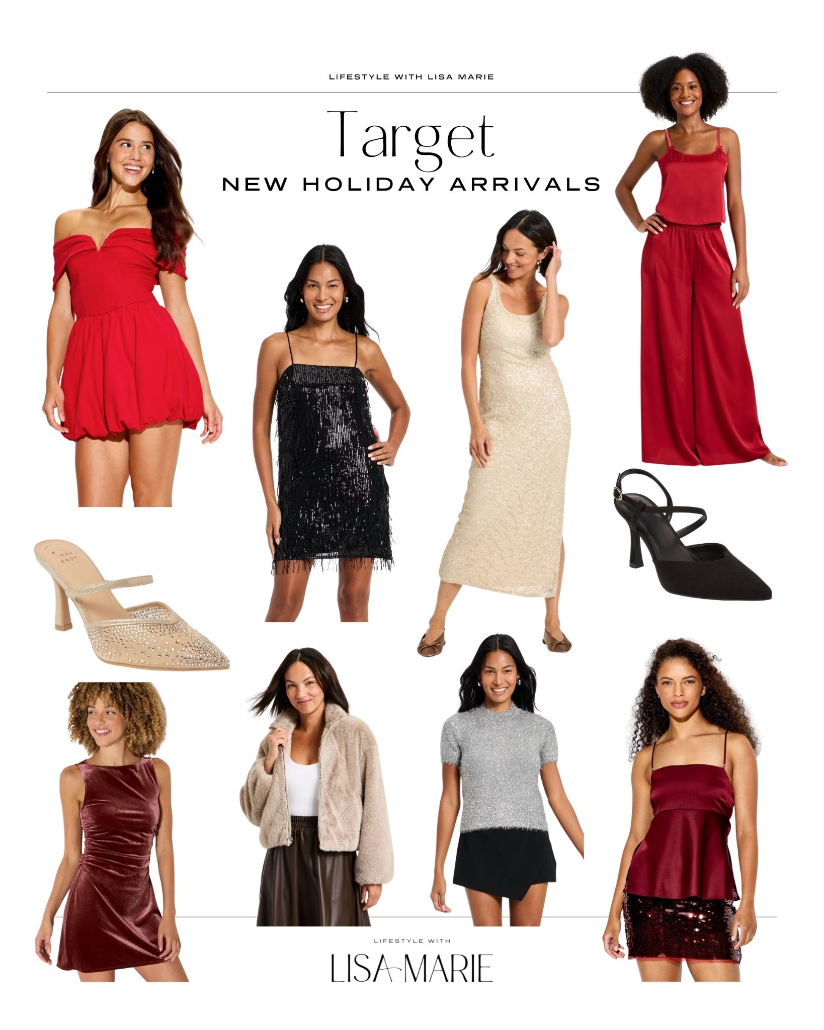 New holiday party arrivals from Target. Party outfits. Christmas party outfits. Sparkly dresses. New Year’s Eve outfits. Velvet dresses. Matching Christmas pajama sets. Sparkly heels.

#LTKSeasonal #LTKCyberWeek #LTKHoliday