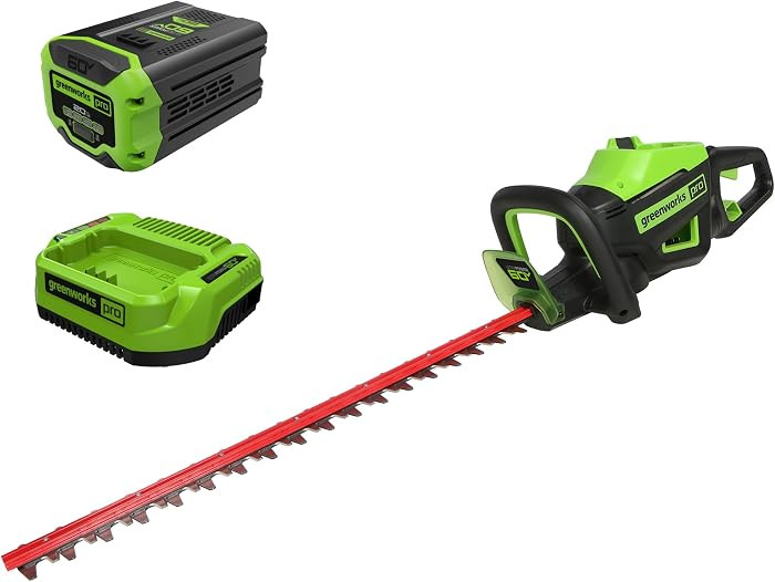 Greenworks 60V 26 in Cordless Hedge Trimmer, 2.0 Ah Battery and Charger | Amazon (US)