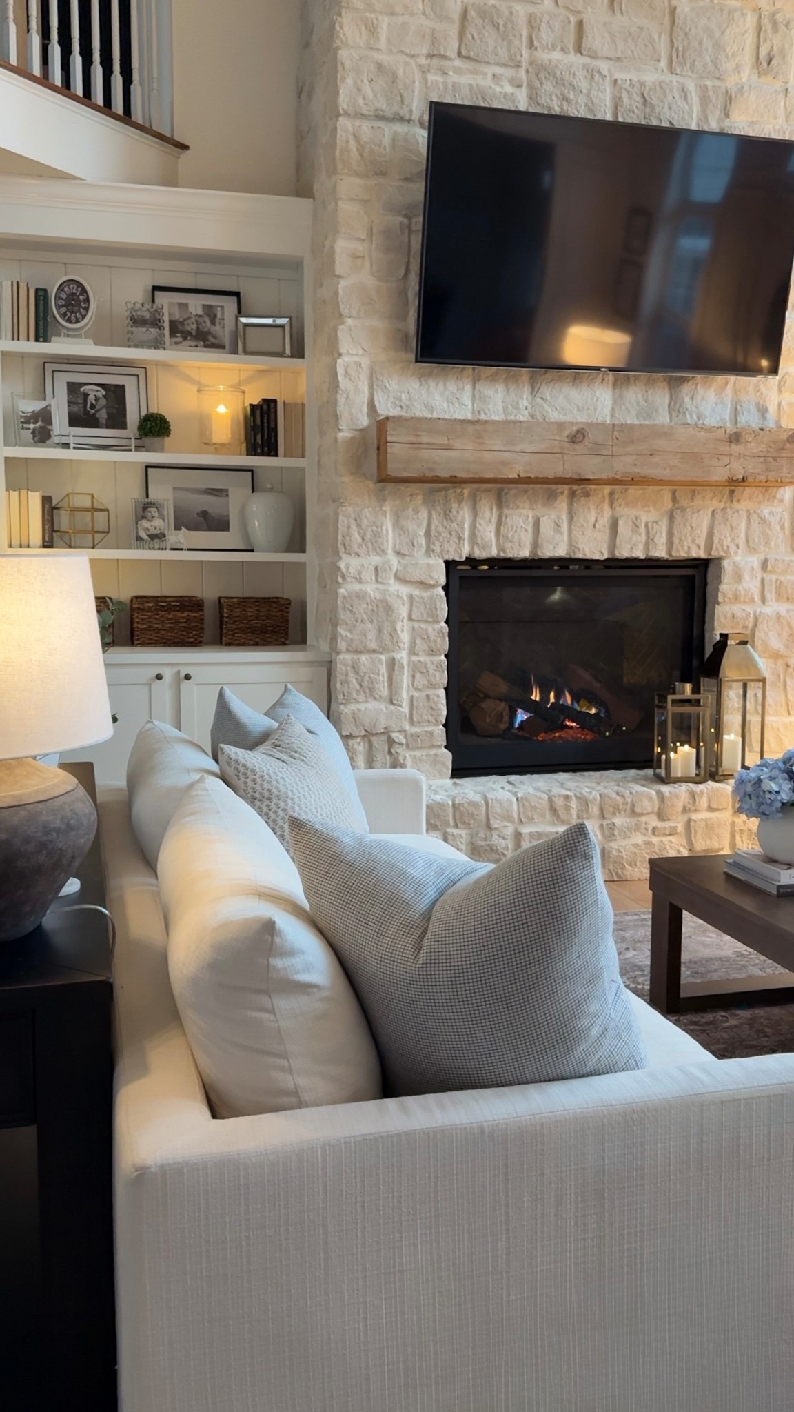 Cozy nights at home.

Living room decor | spring decor | hydrangeas | table lamps | battery operated candles | 

#LTKHome #LTKSeasonal #LTKmomlife