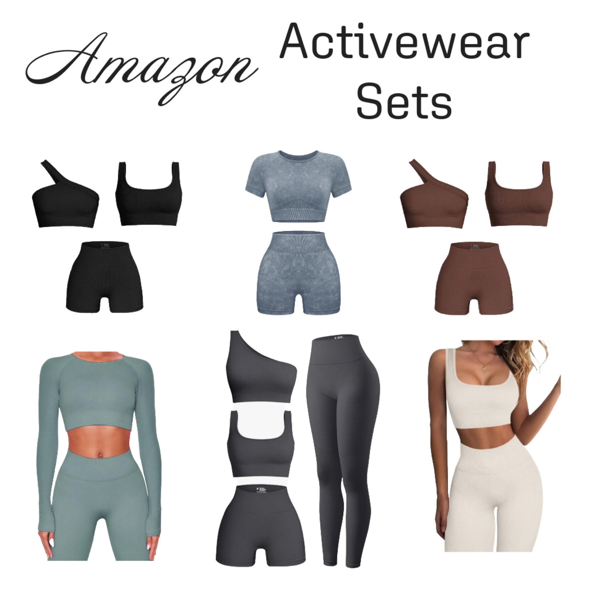 just a few active wear favs from Amazon! I wear a small and I’ve found them to be tts. 

#LTKFindsUnder50 #LTKActive #LTKFitness
