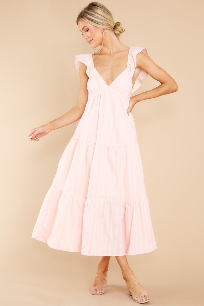 Play For Love Light Pink Midi Dress | Red Dress 