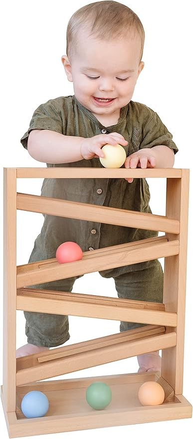 Montessori Ball Tracker Wooden Ball Drop - Wood Toys for 3 Year Old - Educational Toy for Baby an... | Amazon (US)