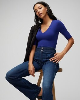 WHBM® FORME Elbow-Sleeve Top | White House Black Market