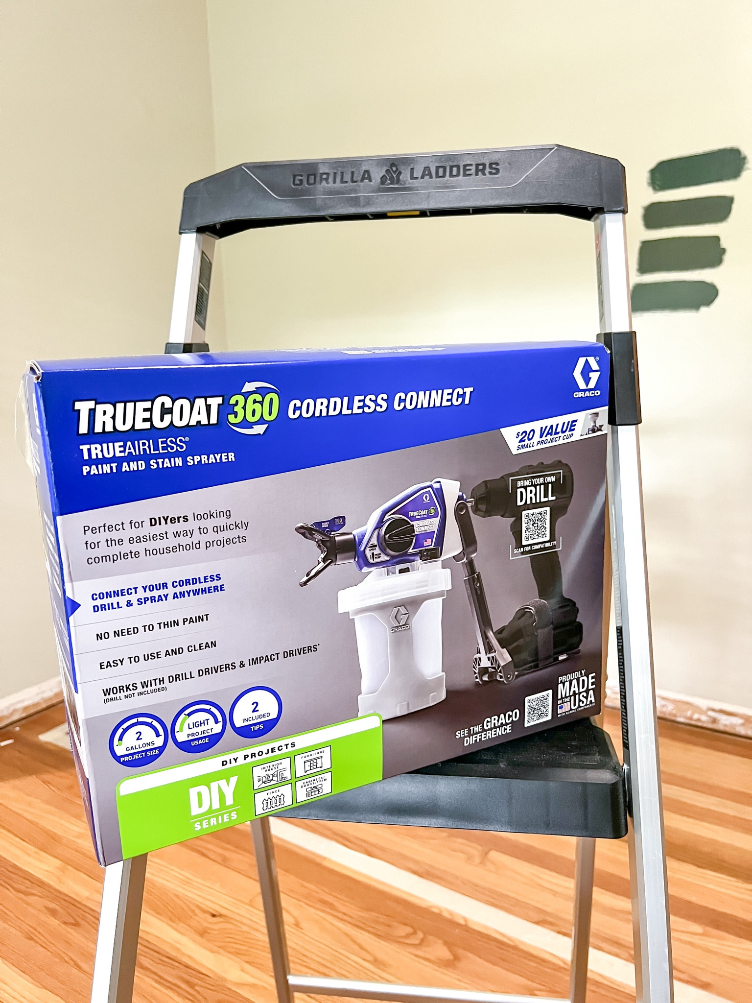 If you’re an entry level DIY enthusiast like me, then you know how much work (and mess) painting a room can be. I decided to ditch the mess of rollers and brushes, and turned my drill into a paint sprayer with the @gracohomeownersprayers TrueCoat Cordless Connect Airless Sprayer! 

#LTKhome