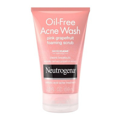 Neutrogena Oil Free Pink Grapefruit Acne Face Wash with Vitamin C - 2 fl oz | Target