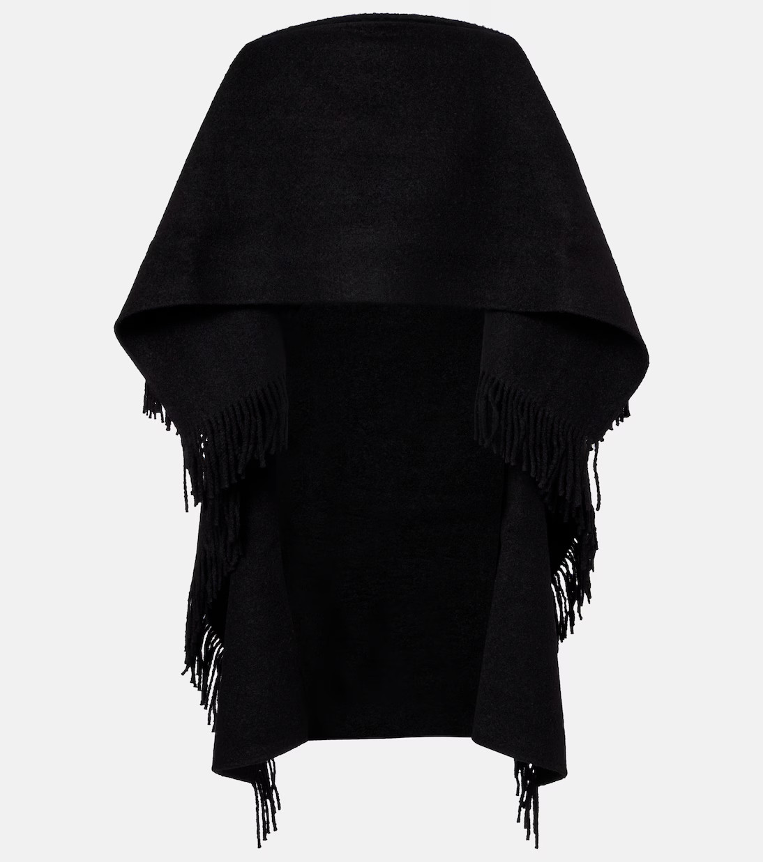 Fringed wool-blend poncho | Mytheresa (US/CA)