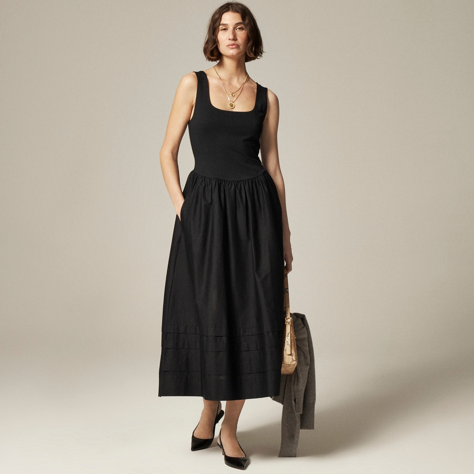 Drop-waist mixy dress | J. Crew US