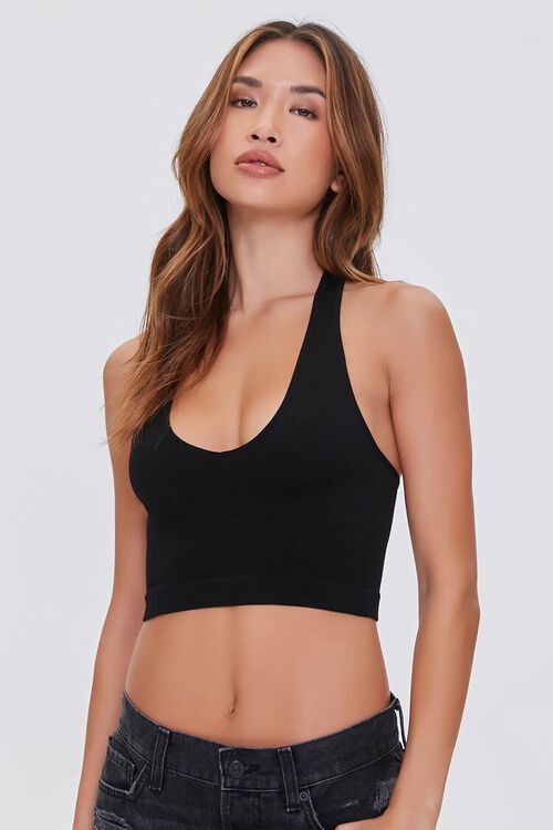 Seamless Ribbed Knit Halter Top | Forever 21 (US)