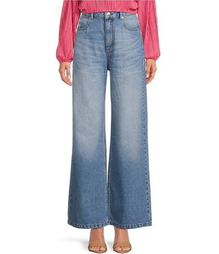 Mariposa Denim Wide Leg Medium Wash Jeans | Dillard's