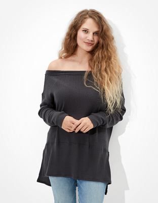 AE Plush Long Sleeve Crew Neck T-Shirt | American Eagle Outfitters (US & CA)