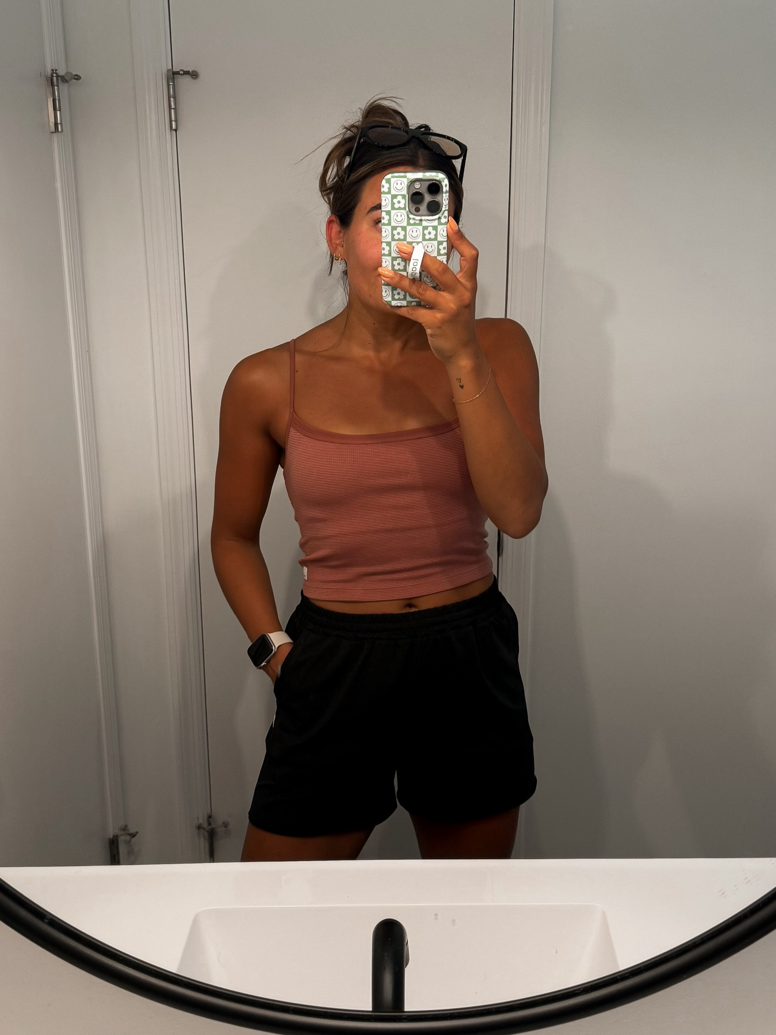 Padded tank (small) / softest shorts ever! (Small) / athleisure gym outfit 

#LTKActive #LTKFitness #LTKSaleAlert