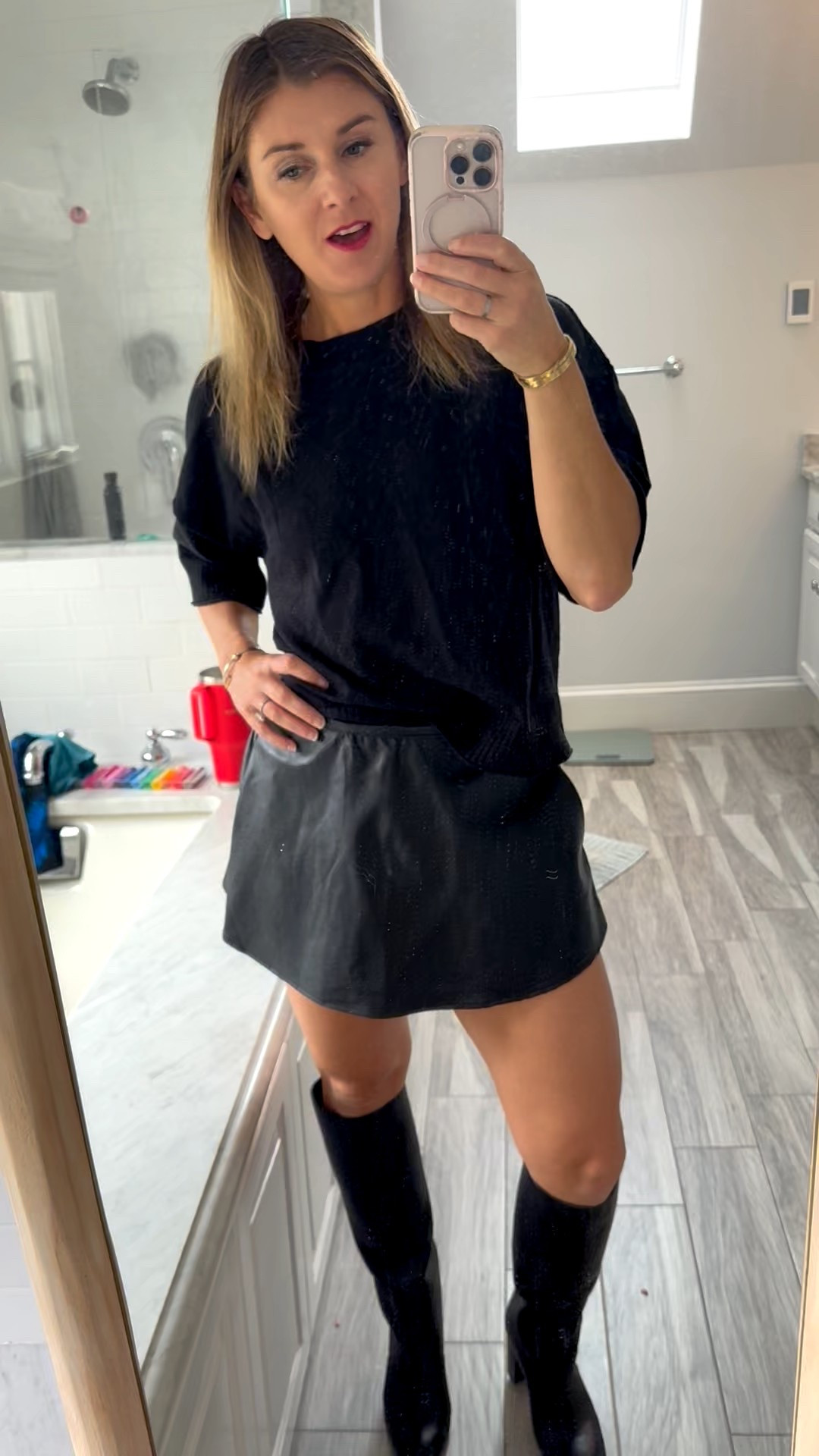 Holiday lunch outfit! Yes black is my holiday love language 🥰 