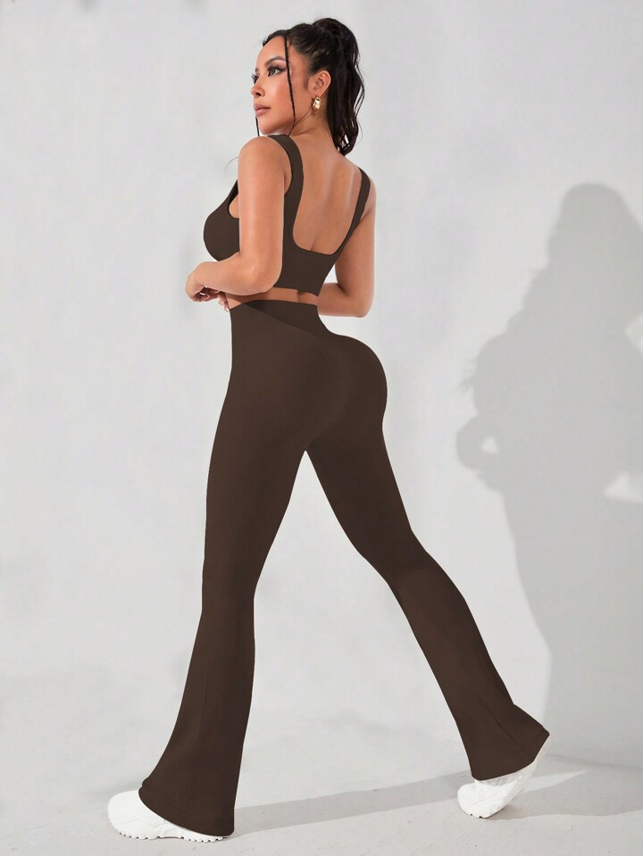Yoga Elegant Tank Top & Long Pants Sportswear Set | SHEIN