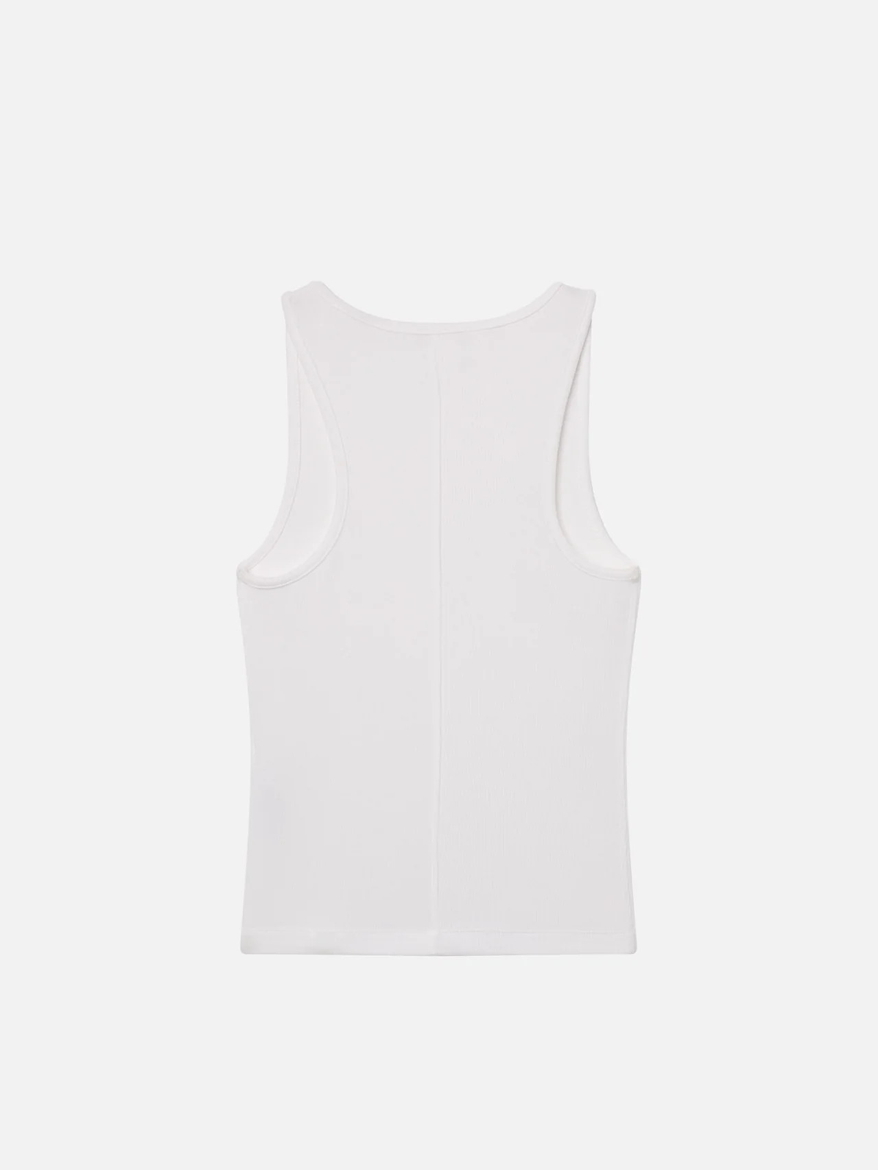 The Rib Scoop Neck Tank -- White | Frame Denim