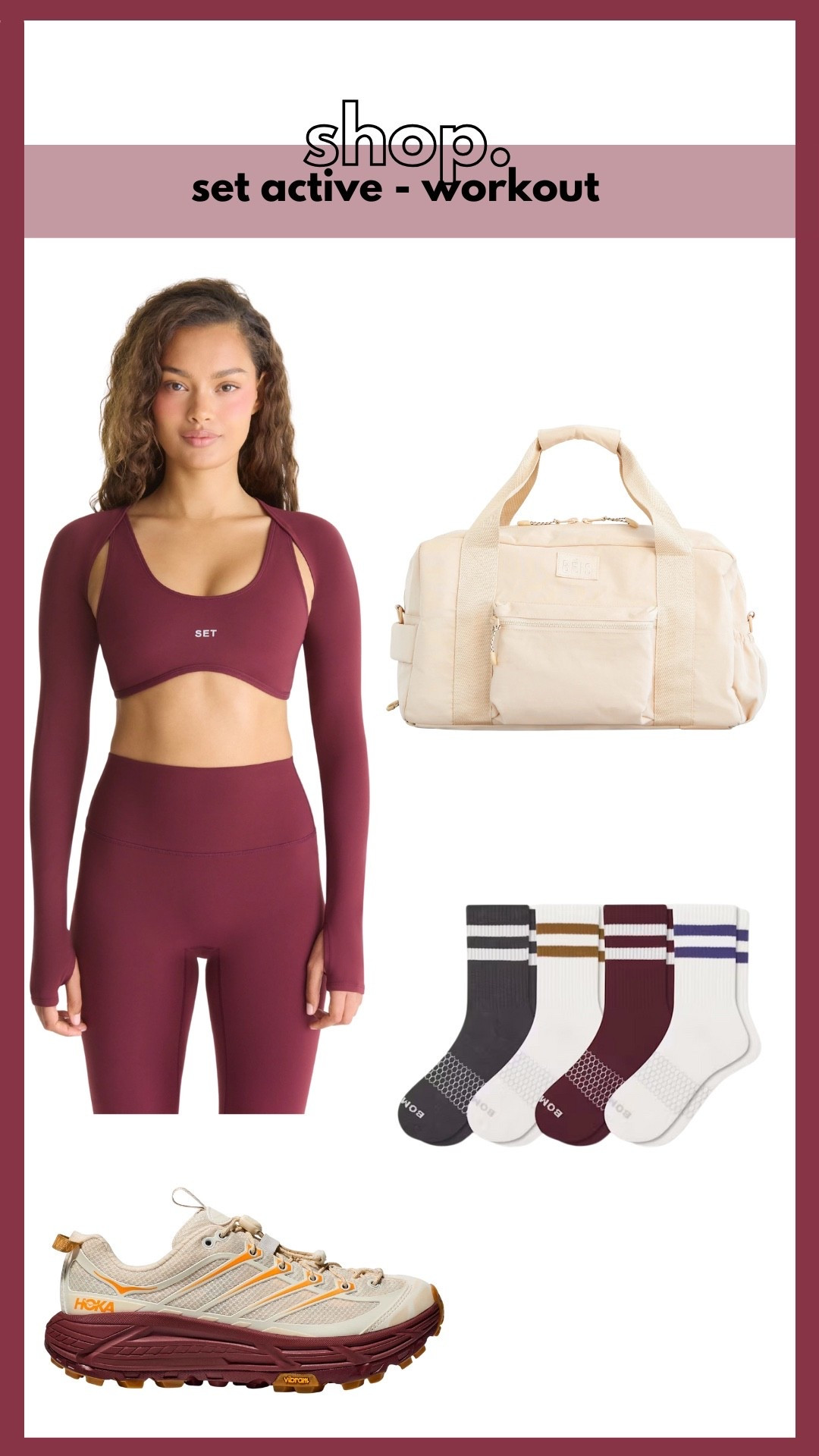 Set active, beis, Hoka, workout, activewear, fall outfit 

#LTKShoeCrush #LTKStyleTip #LTKActive