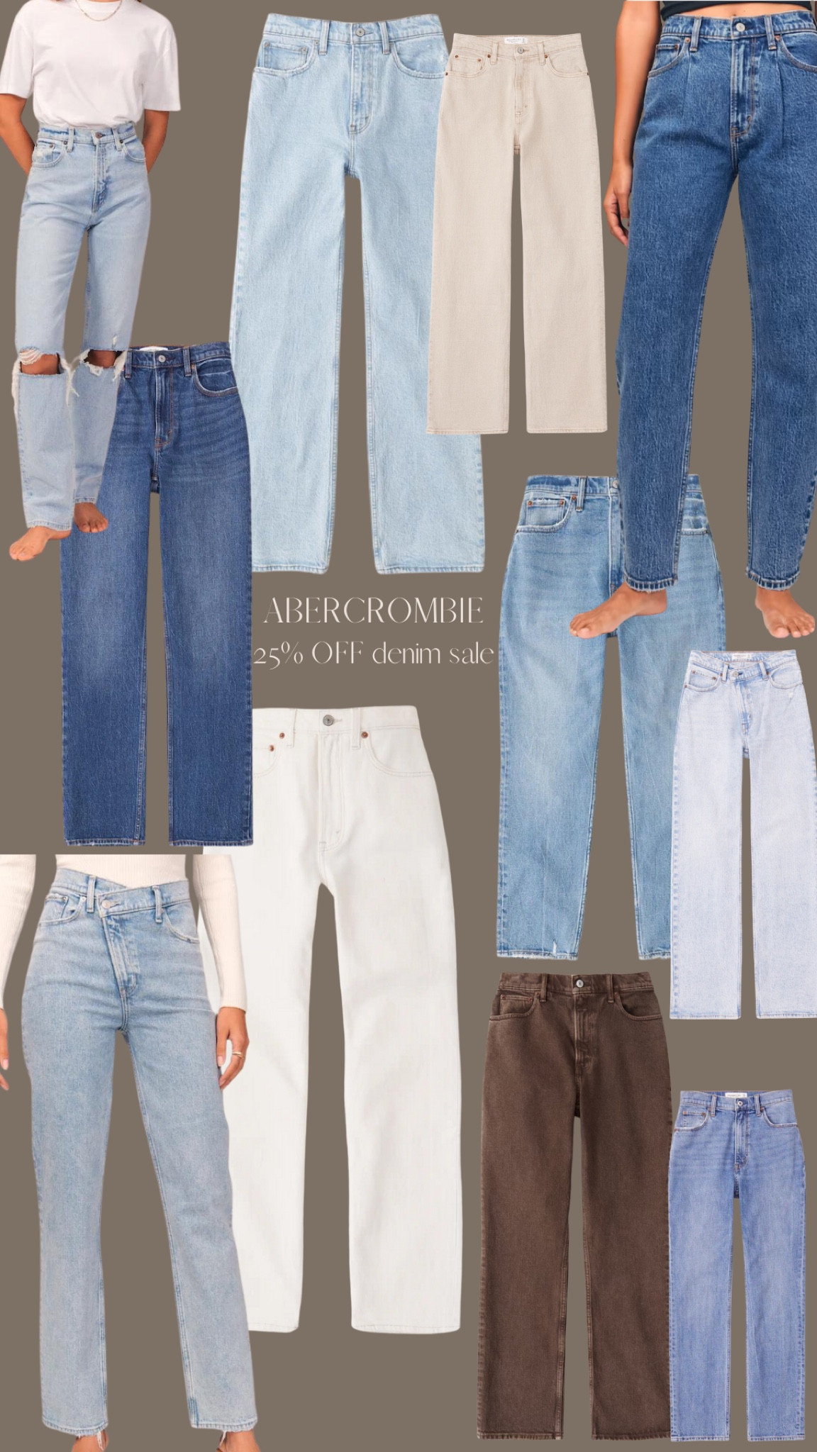 Abercrombie 25% off jeans sale

#LTKsalealert #LTKstyletip #LTKunder100