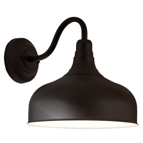 allen + roth Birchwood 12.5-in H Black Dark Sky LED Outdoor Wall Light | Lowe's