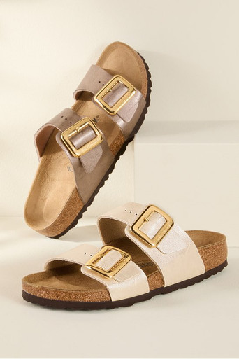 Birkenstock® Sydney Luxe Buckle Slides | Soft Surroundings