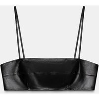 Zara - 100% Leather Bandeau Top Zw Collection Limited Edition - Black - S - Woman | Zara UK