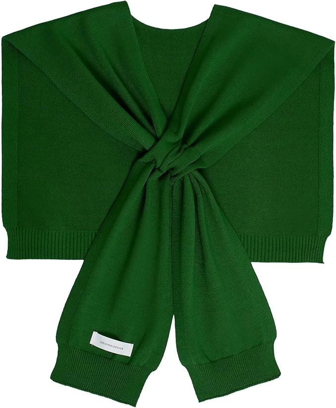 Women's Sweater Shawl Wraps Sleeves Knitted Collar Sweater Scarf Top Casual Lightweight Shoulder ... | Amazon (US)