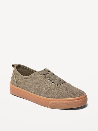 Gender-Neutral Canvas Elastic-Lace Sneakers for Kids | Old Navy (US)