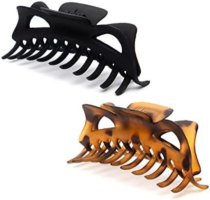 Kitsch Recycled Plastic Jumbo Classic Claw Clip, Hair Clip, Accessories, 2pc Set | Amazon (US)