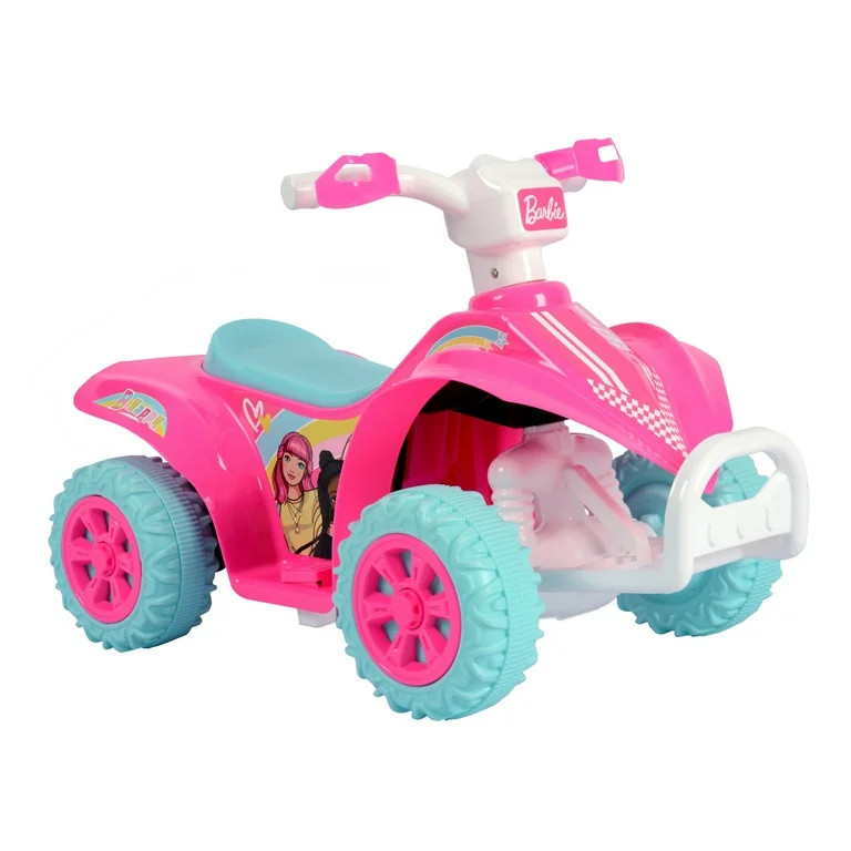 Barbie ATV Quad, 6V Battery Powered Ride On for Kids Ages 1.5+, Pink - Walmart.com | Walmart (US)