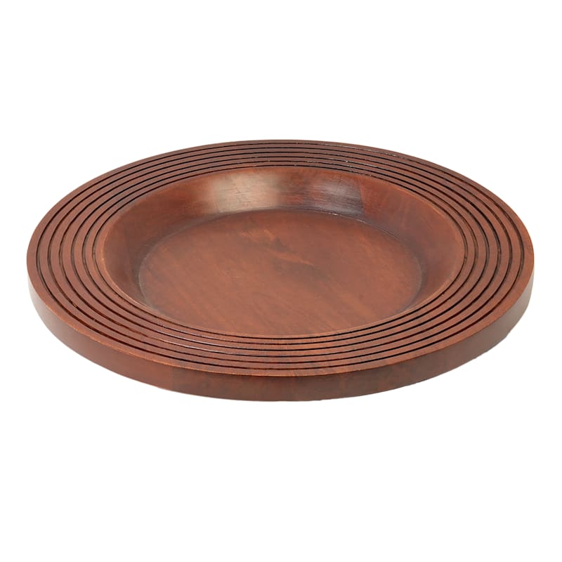 Crosby St Etched Wood Charger Plate | At Home