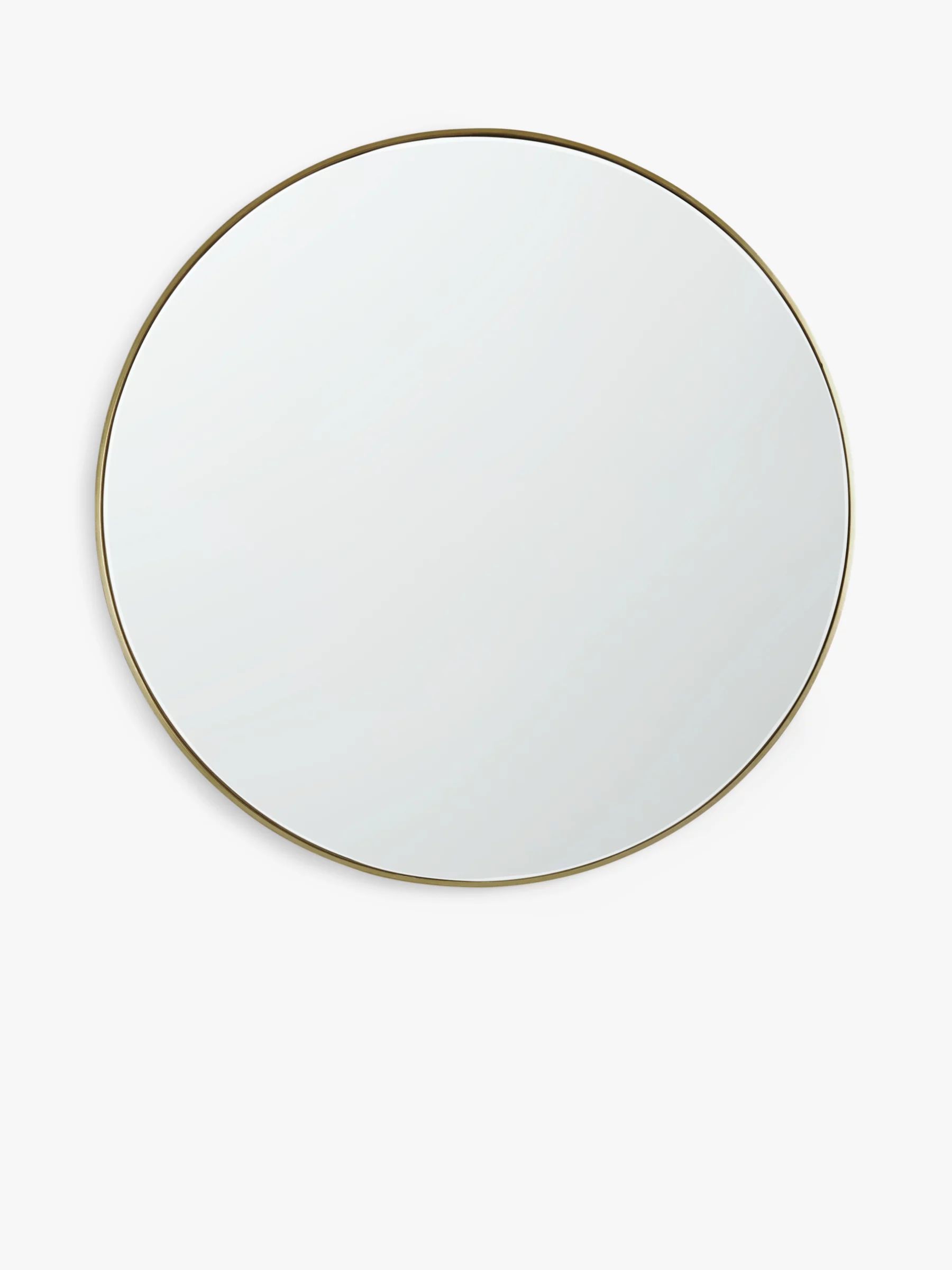 John Lewis Scandi Metal Round Mirror, Gold, 50cm | John Lewis (UK)