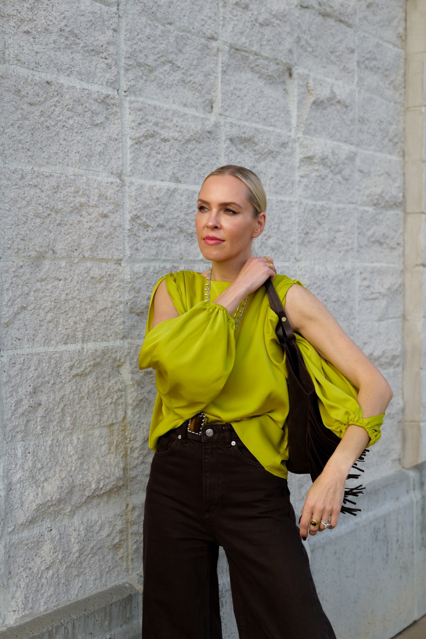 Fall POP of color. Loving this under $100 chartreuse moment  

#LTKOver40 #LTKWorkwear #LTKFindsUnder100