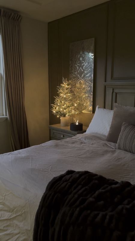Cozy bedroom Amazon finds! This exact tree is almost sold out, but I did find some other retailers that have it in stock!

Table top Christmas tree, flocked Christmas tree, table, top, fire pit, indoor fire pit, brown, faux, fur, throw blanket, Amazon, Home, finds 

#LTKhome #LTKVideo #LTKHoliday
