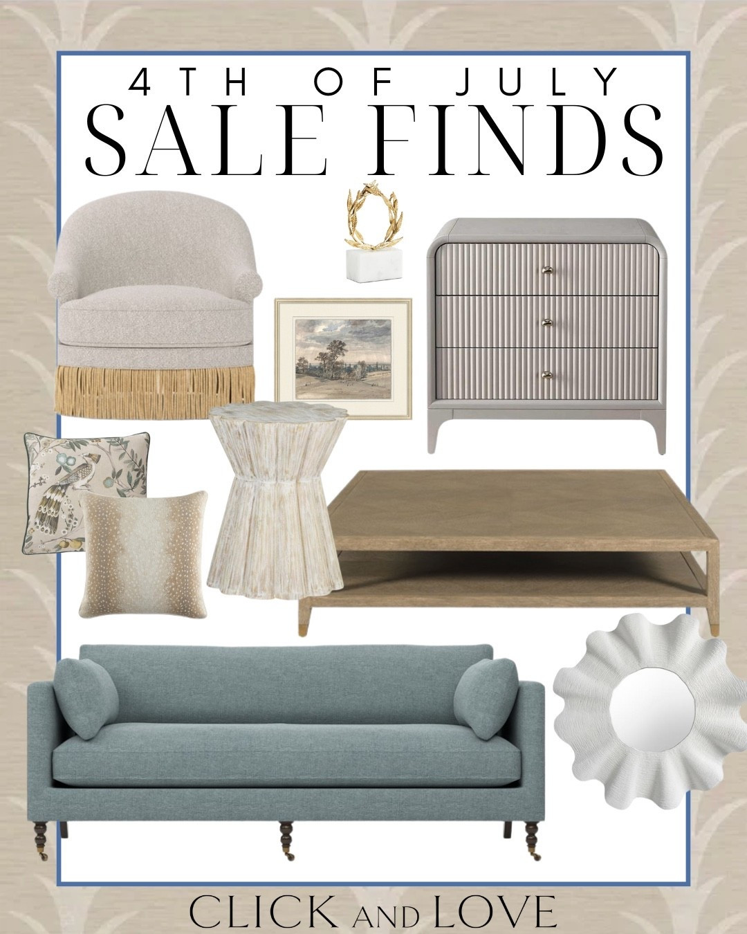 4th of July home decor and furniture deals!! I am loving these pillow covers and side table ✨ 

nightstand, bedside table, primary bedroom, bedroom furniture, sofa, neutral sofa, art, wall art, wall decor, landscape art, Living room, bedroom, guest room, dining room, entryway, seating area, family room, Modern home decor, traditional home decor, budget friendly home decor, Interior design, shoppable inspiration, curated styling, beautiful spaces, classic home decor, bedroom styling, living room styling, style tip, dining room styling, look for less, designer inspired, sale, sale find, sale alert, pillow covers, accessories, bookcase decor, wavy mirror, blue decor, mirror, accent chair, fringe accents, coffee table

#LTKSeasonal #LTKHome #LTKSaleAlert