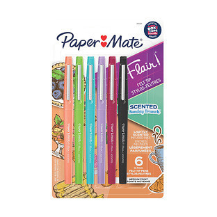 Paper Mate® Flair Felt Dual-Tip Pens Assorted Bright Pkg/6 | The Container Store