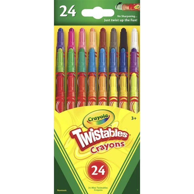 Crayola Twistables Mini Crayon Set, 24 Ct, Back to School Supplies, Multi-Color - Walmart.com | Walmart (US)