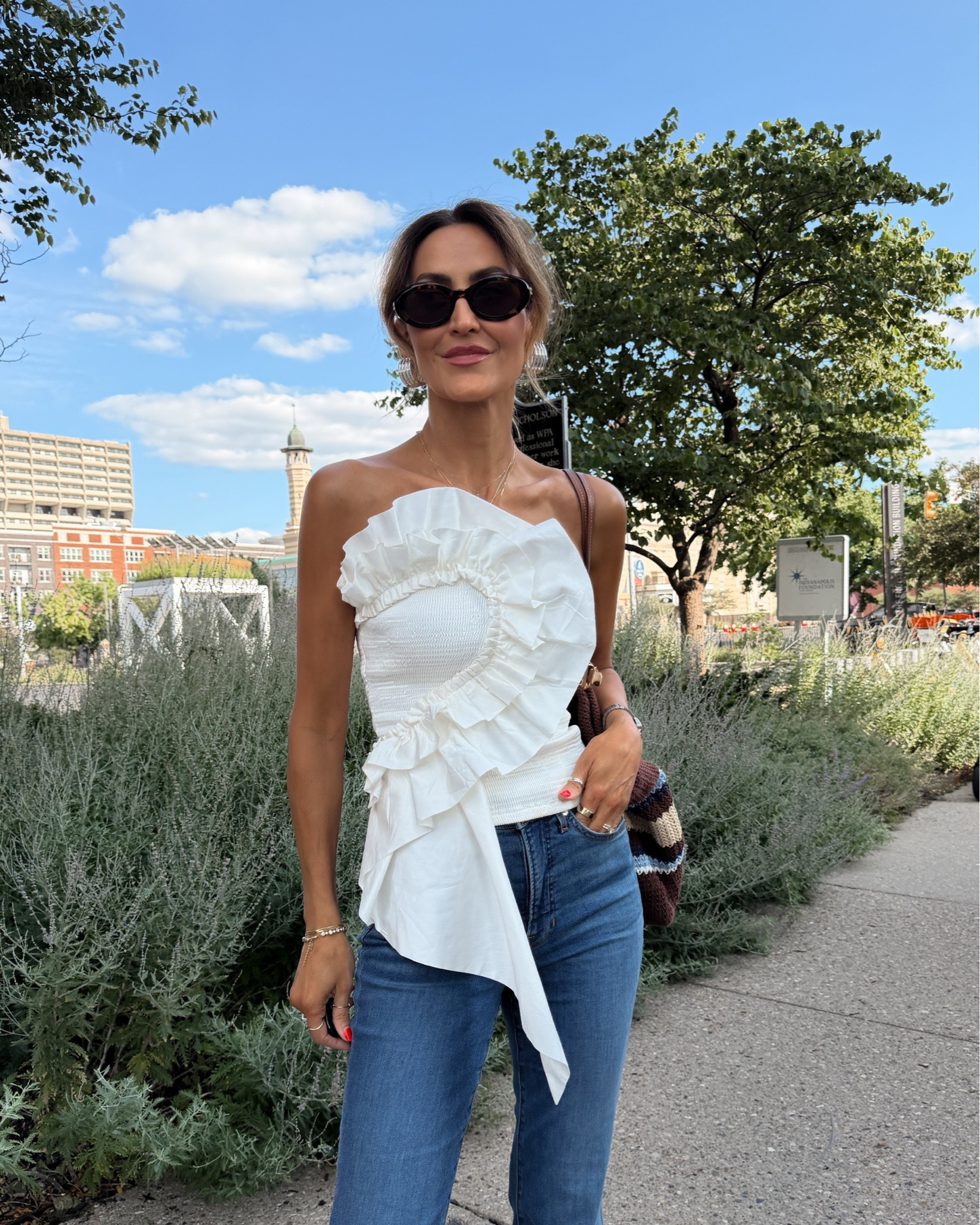 Impromptu date night outfit 🤍 and I found my top fully stocked!

Needed an excuse to wear this top, that’s all! 🙌🏽🥂 jeans are on Nsale - tts/2

#LTKootd #LTKgrwm #LTKOver40