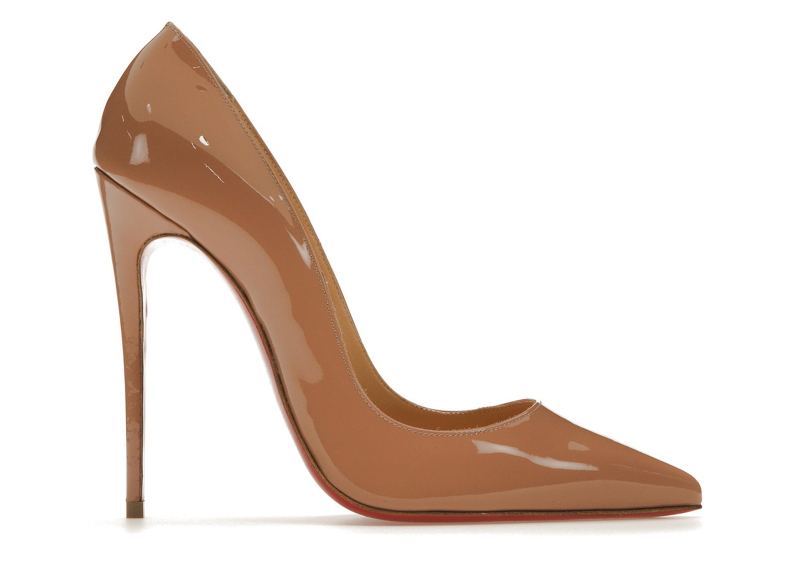 Women's Christian Louboutin So Kate 120mm Pump Patent Leather Sneakers in Nude/Red | StockX