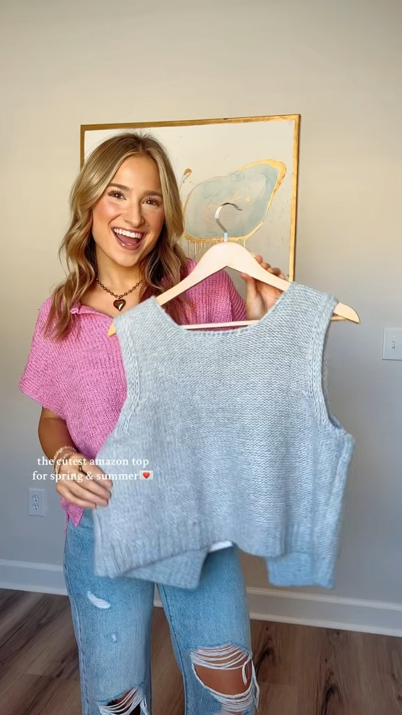 amazon outfit for spring and summer!!! wearing a S in the top and 24 in the jeans💗

#LTKFindsUnder100 #LTKStyleTip