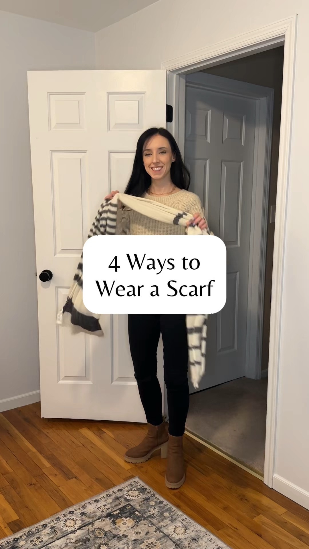 Scarves: the ultimate winter accessory! 🧣 Here are 4 ways to style your scarf this season. Which look is your favorite? ❄️✨ #WinterStyle #ScarfStyling #OutfitIdeas #EverydayFashion #ColdWeatherStyle

#LTKStyleTip #LTKSeasonal #LTKFindsUnder100