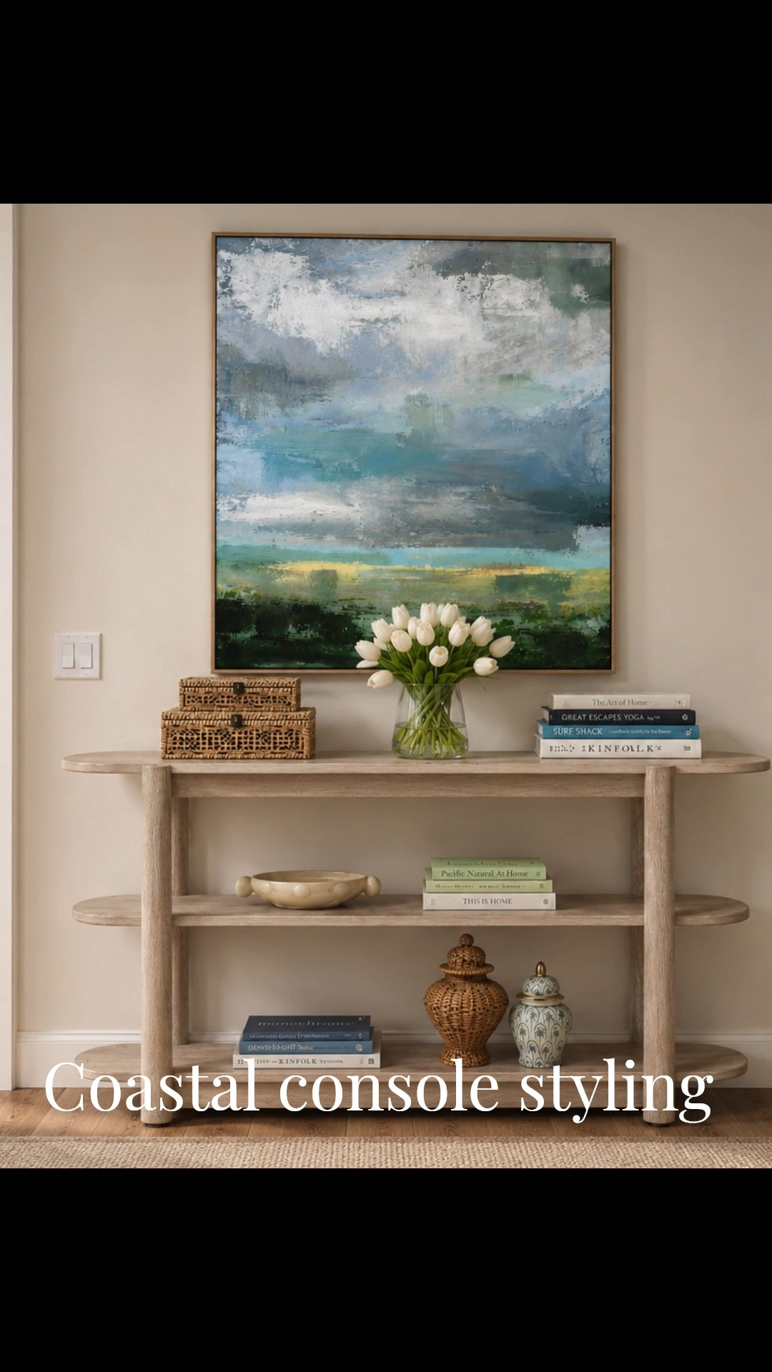 A rendering of this coastal console styling & design

#LTKdayinmylife #LTKHome #LTKSaleAlert