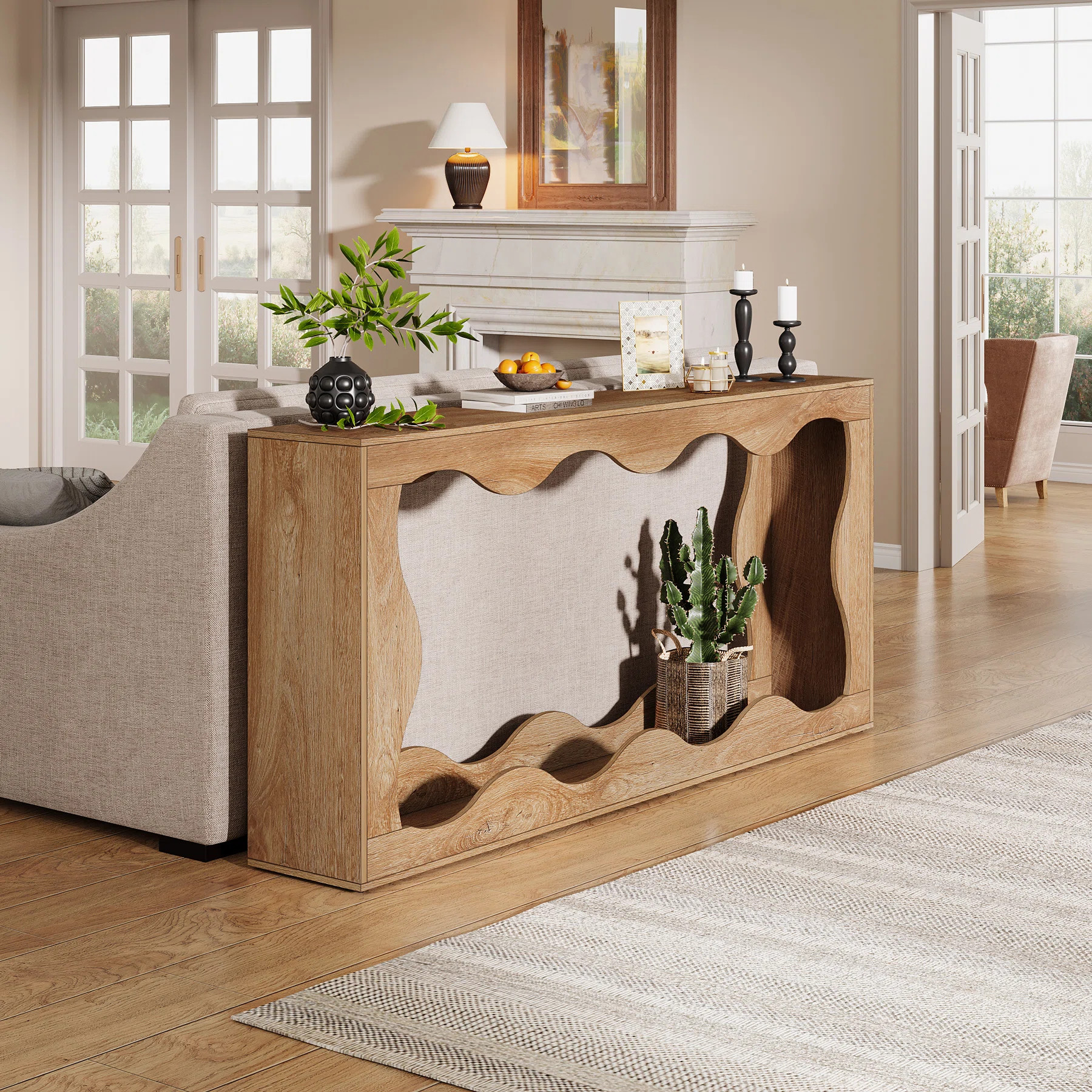 63-Inch Scalloped Console Table | Wayfair North America