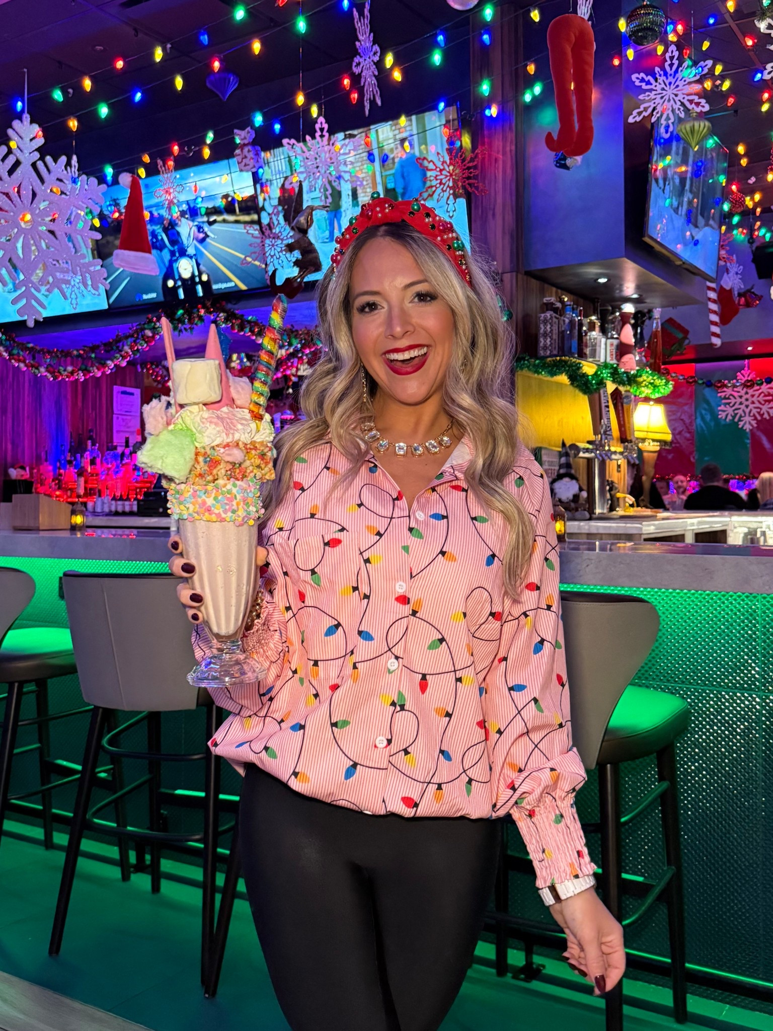 Festive Christmas lights button up  top… perfect for holiday parties & events!

#LTKHoliday #LTKFindsUnder50 #LTKPetite