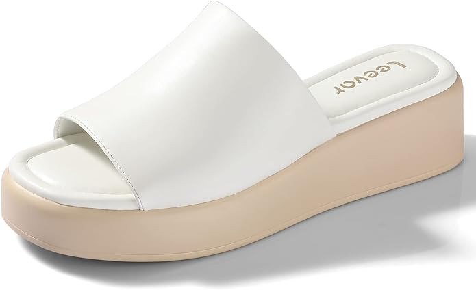 Leevar Platform Sandals for Women - Soft Memory Foam Padded Platform Wedges Sandals - Womens Back... | Amazon (US)