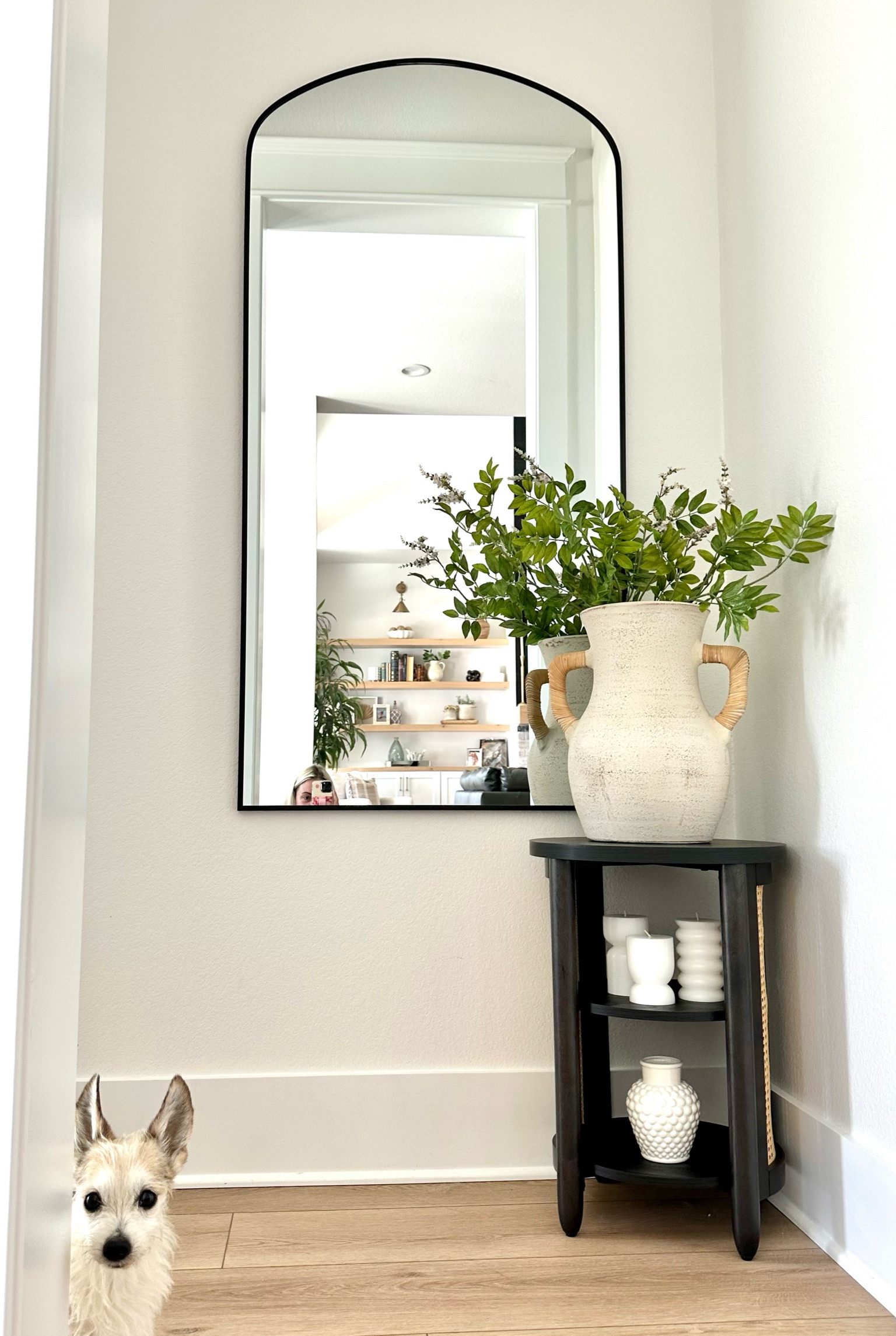 @walmart home decor finds! Arch mirror, retrain accent table, modern candles. #walmartpartner #walmarthome 

#LTKhome #LTKFind #LTKunder100