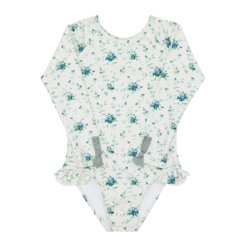 girls brock collection x minnow classic fleur rashguard one piece | minnow