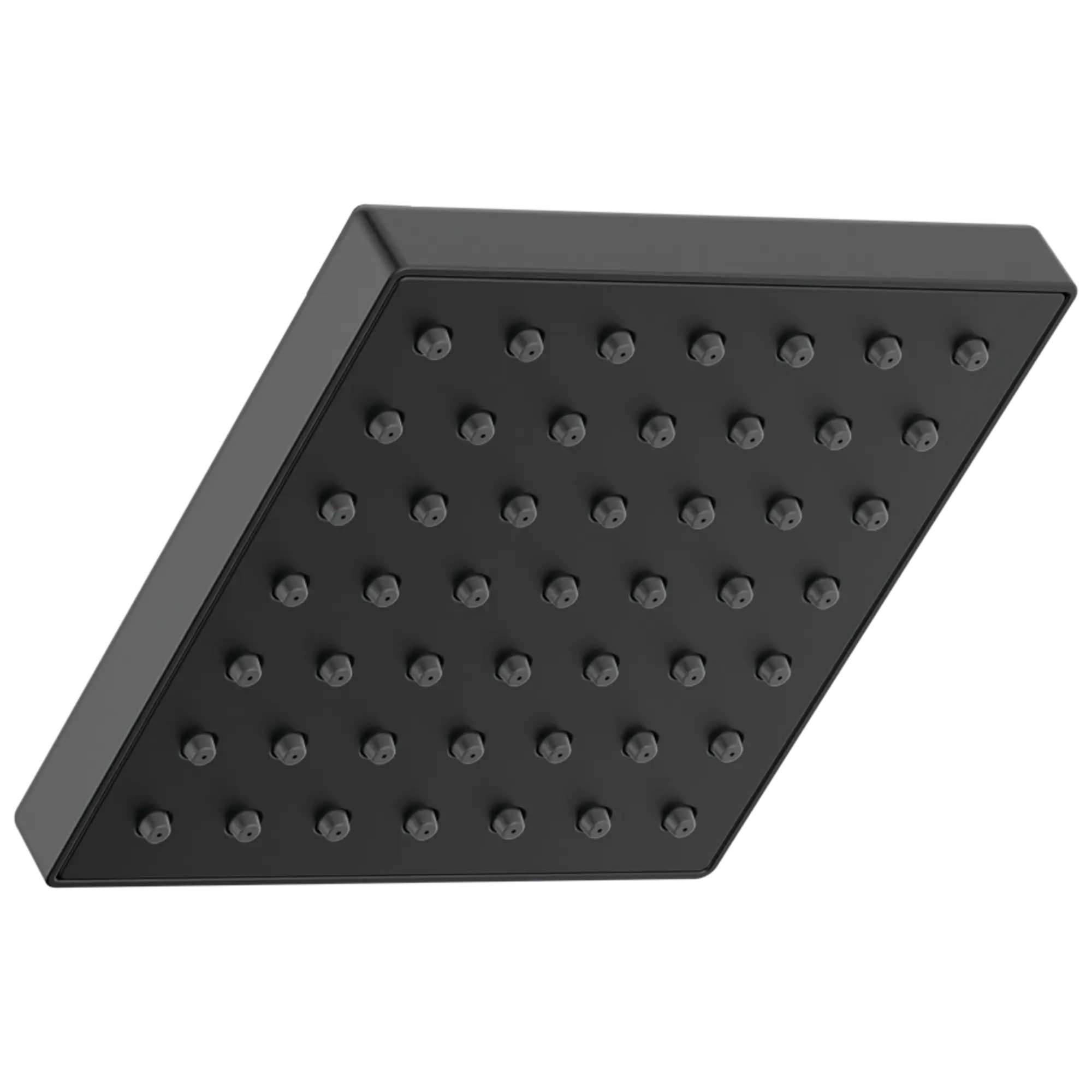 Delta Matte Black 5-in Square Fixed High Pressure Shower Head 1.75 GPM Rubber | RP101846BL | Lowe's