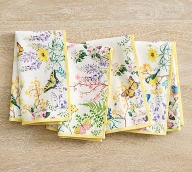 Meadow Cotton Napkins - Set of 4 | Pottery Barn (US)