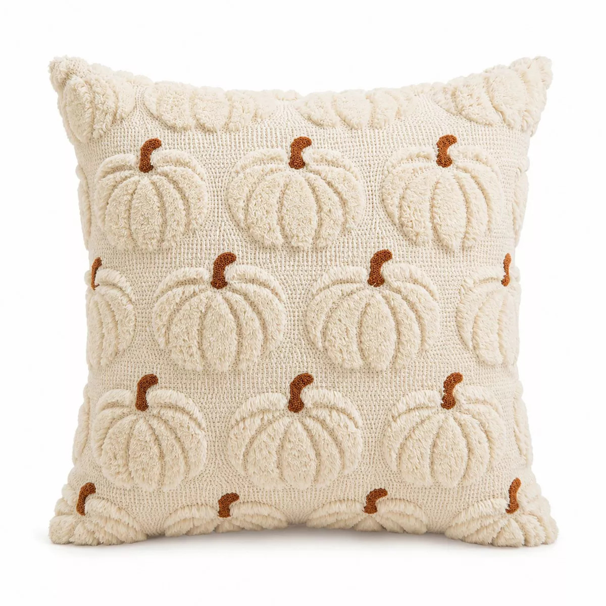 Alilang Textured Pumpkin Decorative Throw Pillow Cover for Sofa Bed Chair Fall Decor - Beige | Target